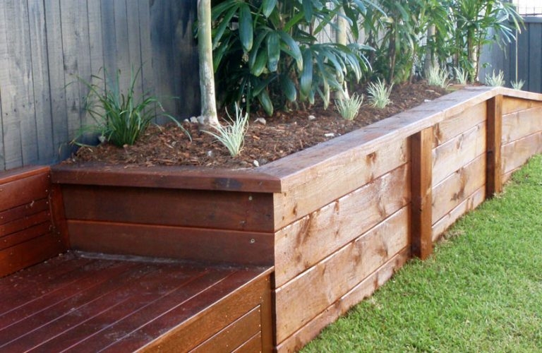 Jarrah Sleepers Perth Retaining Walls For Any Purpose Bears Fencing