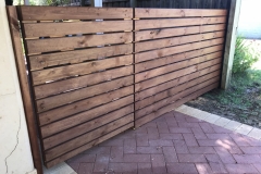 Stained pine gate